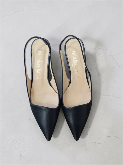 slingback scollo asimmetrico NILA NILA | AB894M115NERO